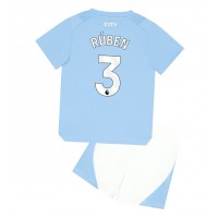 Billiga Manchester City Ruben Dias #3 Barnkläder Hemma fotbollskläder till baby 2023-24 Kortärmad (+ Korta byxor)